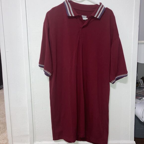 Max wear Red Burgundy Polo Shirt 4xL New - Picture 1 of 4